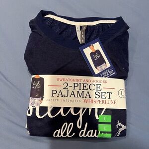 Jaclyn Intimates Navy Pajama Set
